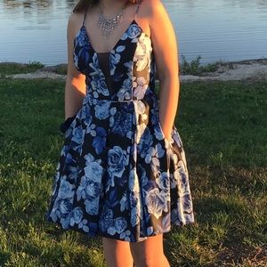 Betsy & Adam Fit & Flare Floral Dress Sz 6